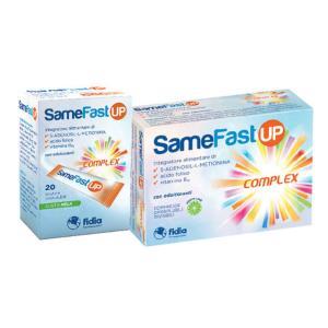 Integratore alimentare  up per umore e benessere psicologico - complesso di acido folico, vitamina b12 e s-adenosil-l-metionina, 20 stick pack