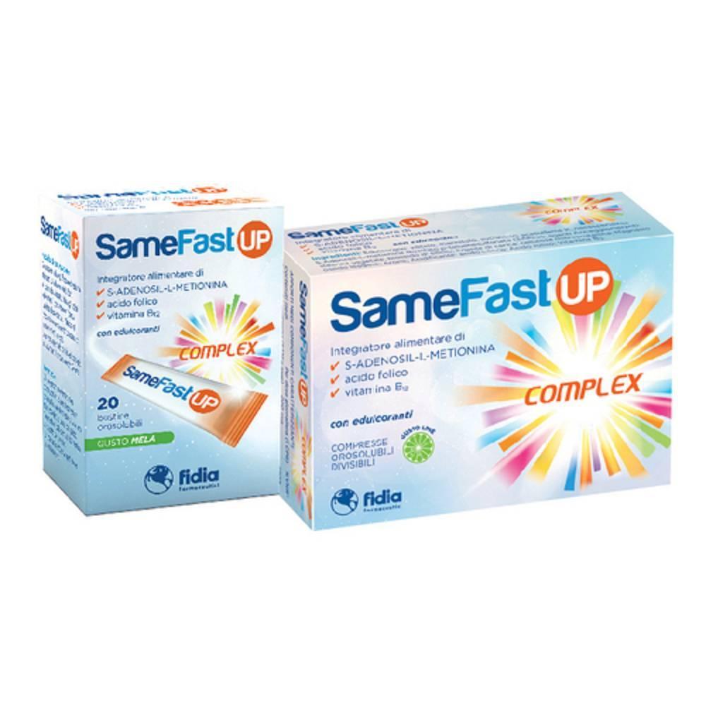 samefast integratore alimentare samefast up per umore e benessere psicologico - complesso di acido folico, vitamina b12 e s-adenosil-l-metionina, 20 stick pack - foto 1