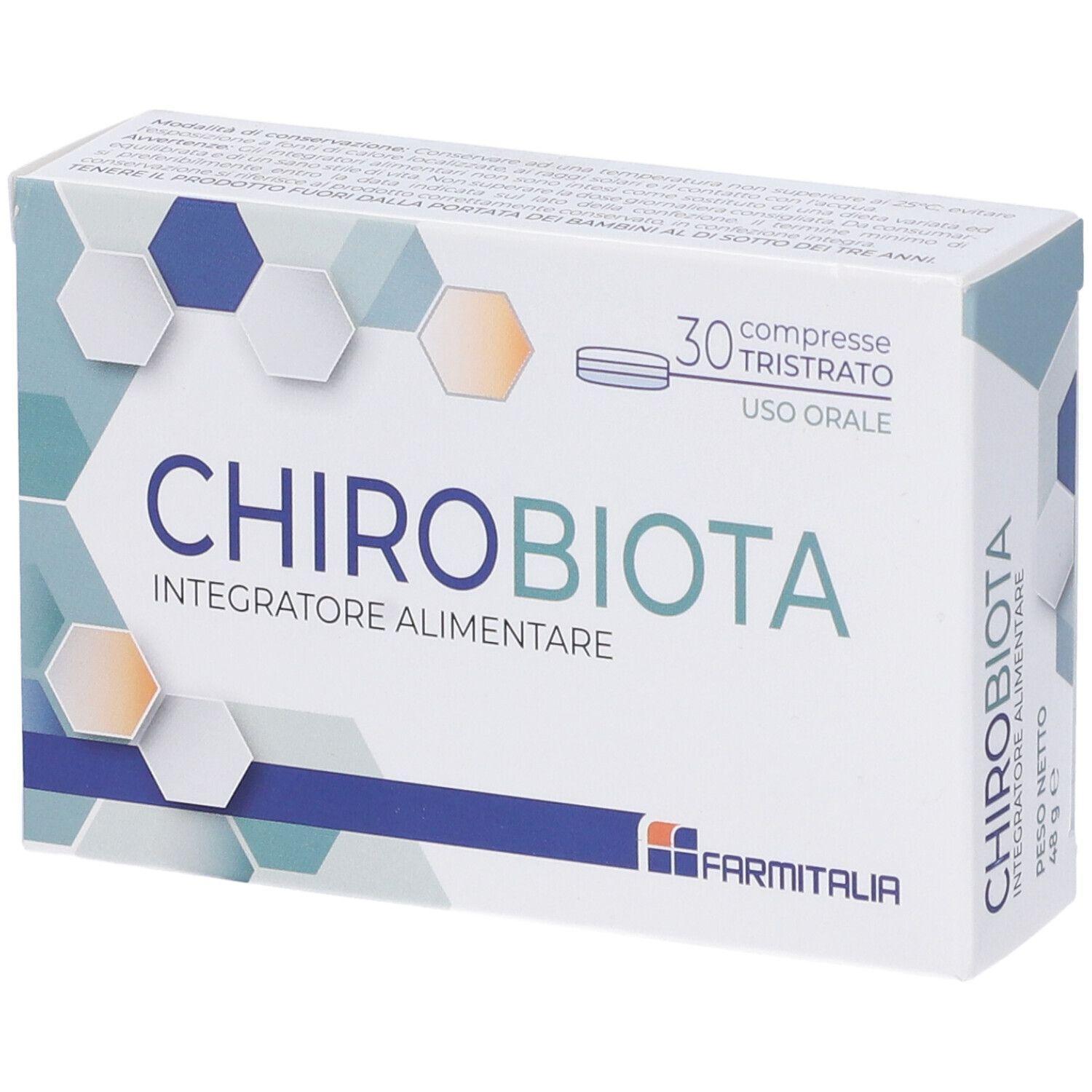 chirobiota integratore alimentare chirobiota 30 compresse tristrato per aumentato fabbisogno di sostanze nutritive e controllo del peso - foto 1