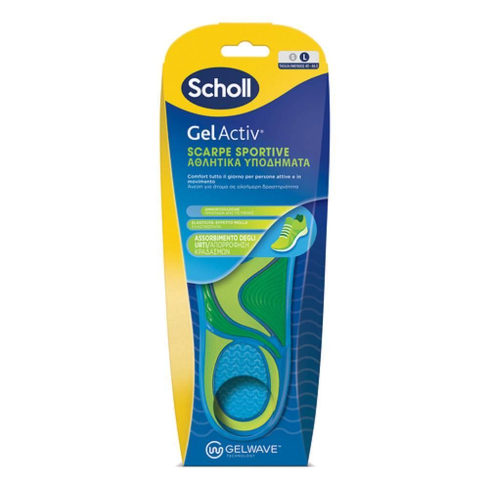 scholl solette gelattive per scarpe sportive l - comfort e ammortizzazione per attività quotidiane e movimento con rivestimento fresh feet - foto 1