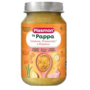 Pappa di verdure con prosciutto e pastina per bambini - alimento omogeneizzato 200 g - 6 vasetti da 200 g