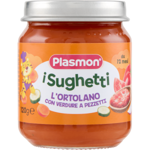 Sughetti ortolano 120g con verdure a pezzetti - alimenti senza glutine per bambini da 12 mesi - nutrizione sana e deliziosa