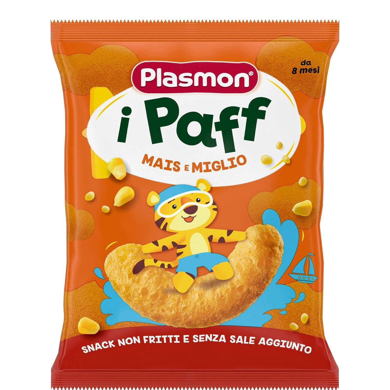 plasmon snack biologico per bambini plasmon paff mais e miglio 15g - alimento per la prima infanzia dal 8° mese di età - foto 1