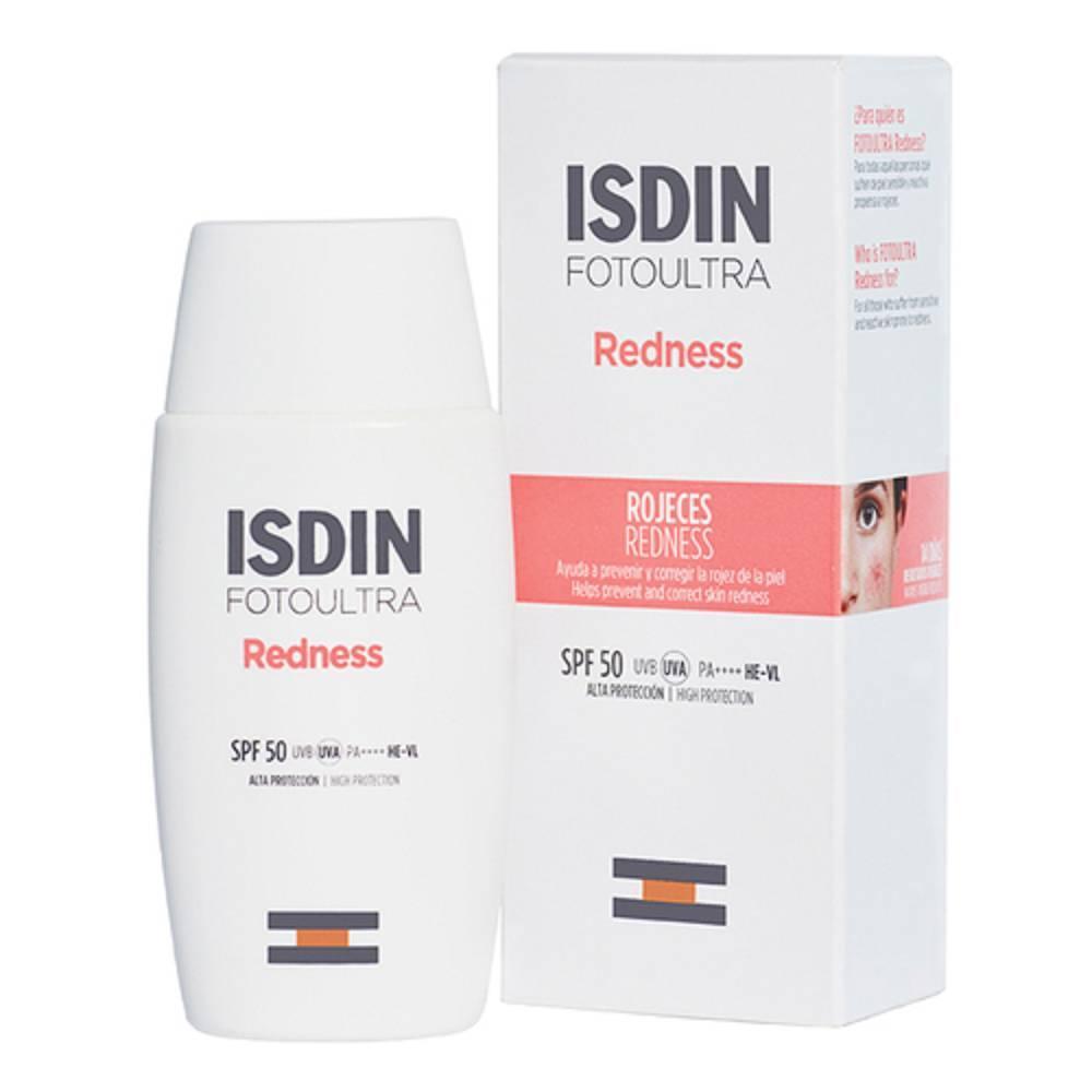 isdin crema fotoprotettiva anti-arrossamento per pelle sensibile fotoultra 50ml - protezione uvb/uva e luce blu, formula ipoallergenica e non comedogenica - foto 1