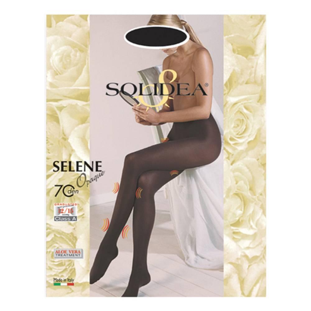 solidea collant opachi selene 70 den a compressione graduata moka per gambe toniche e riposate con trattamento aloe vera e plantare antistress - foto 1