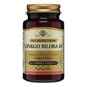 Integratore ginkgo biloba 60 capsule vegetali per memoria e circolazione, azione antiossidante e supporto cognitivo