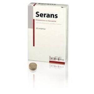 Integratore distensivo serans 20 compresse con valeriana, biancospino, passiflora e melissa per rilassamento e controllo dei disturbi neurovegetativi