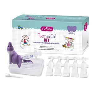 Kit isonebial per la pulizia quotidiana delle cavità nasali - inclusi flaconcini, spray-sol, siringa e ago cannula