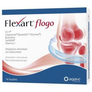 Integratore alimentare flexart flogo 14 bustine per ossa e articolazioni con uc-ii, bromelina, vitamina c e casperome