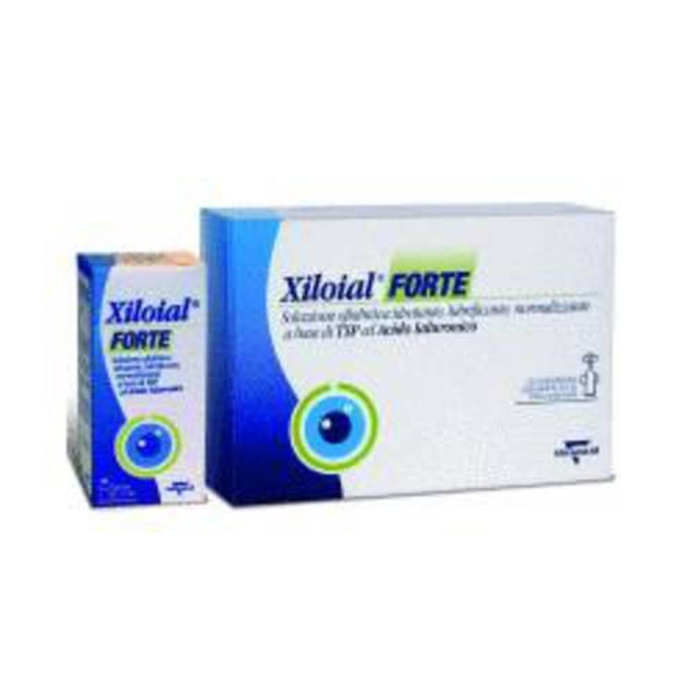 polifarma gocce oftalmiche xiloial forte 10 ml - soluzione idratante con acido ialuronico e ts-polisaccaride per il comfort oculare e la protezione della superficie oculare - foto 1