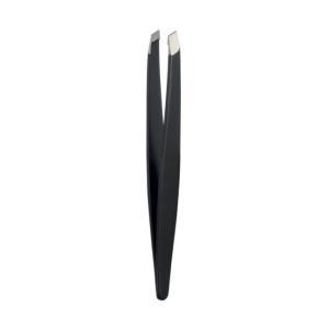 Pinzetta punta basic  2 in acciaio inox per sopracciglia e peli superflui - colori argento, nero e fucsia