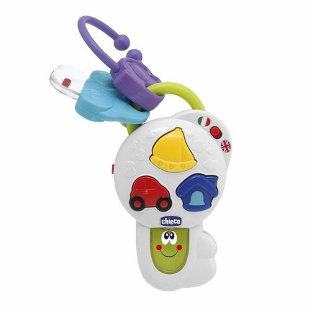 chicco gioco chiave parlante bilingue con effetti luminosi e suoni - gioco interattivo per passeggino, italiano e inglese, 24 contenuti - foto 1