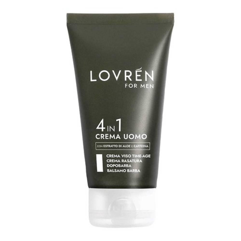 lovren crema uomo 4 in 1 50ml per idratazione, rasatura e cura della barba - soluzione polivalente dermatologicamente testata - foto 1