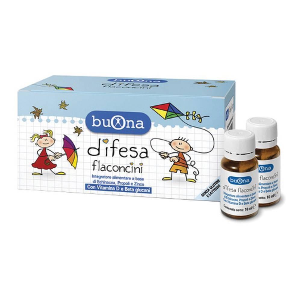 buona integratore alimentare buona difesa flaconcini da 14 monodosi da 10 ml con echinacea, zinco e vitamina d per il sistema immunitario - foto 1