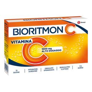 Integratore alimentare  c 1000 con alta dose di vitamina c 1000 mg in bustine - senza glutine e lattosio - confezione da 10 bustine