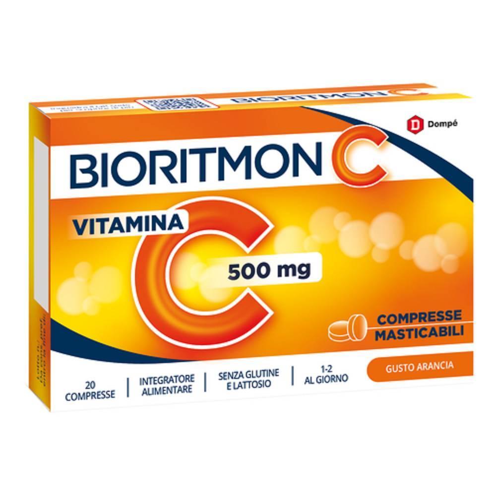 bioritmon integratore alimentare bioritmon c 500 con vitamina c 20 compresse masticabili per salute e benessere - foto 1