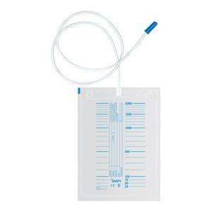 Sacca per letto con scarico 130 cm - sacche graduate in pvc calandrato per incontinenza con doppia saldatura laterale