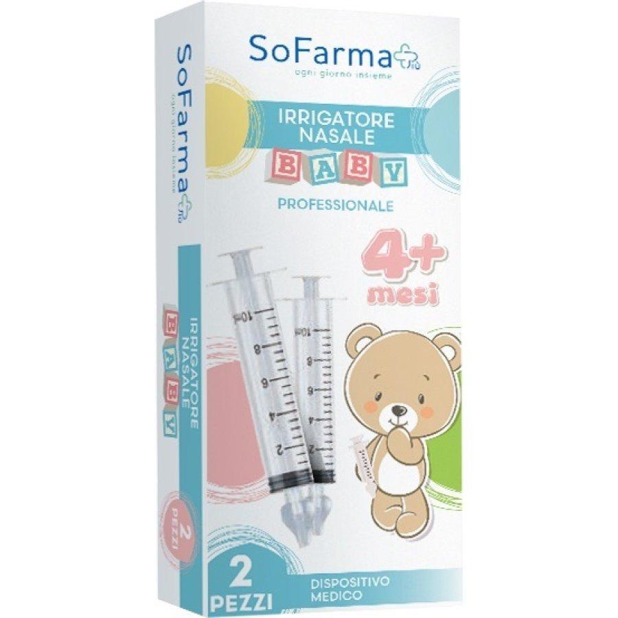 irrigatore nasale irrigatore nasale baby sofarma - dispositivo medico per il trattamento della congestione nasale nei bambini con 2 siringhe incluse - foto 1