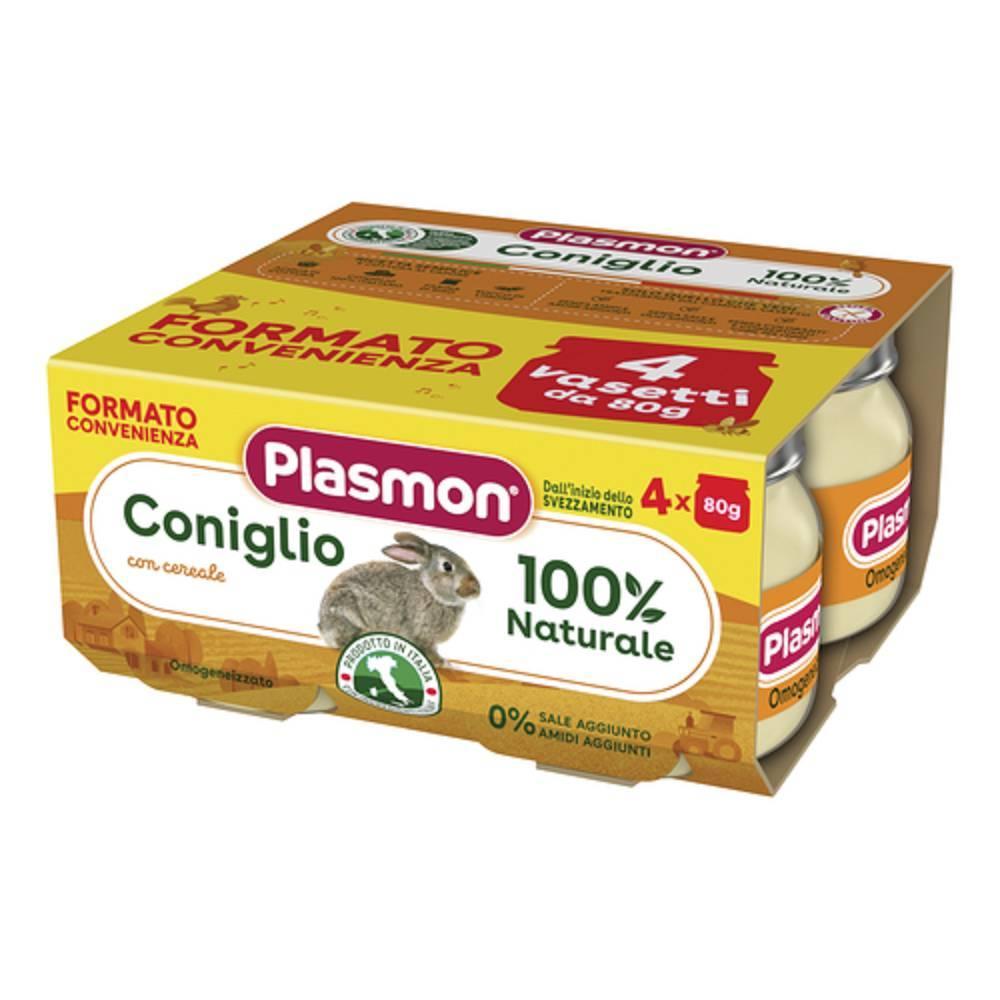plasmon plasmon omogeneizzato coniglio 4x80g - foto 1