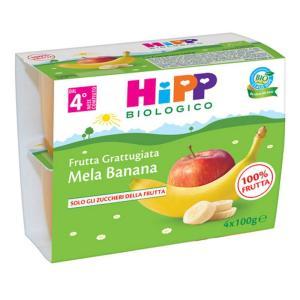 Hipp bio frutta grattugiata mela/banana 4x100g