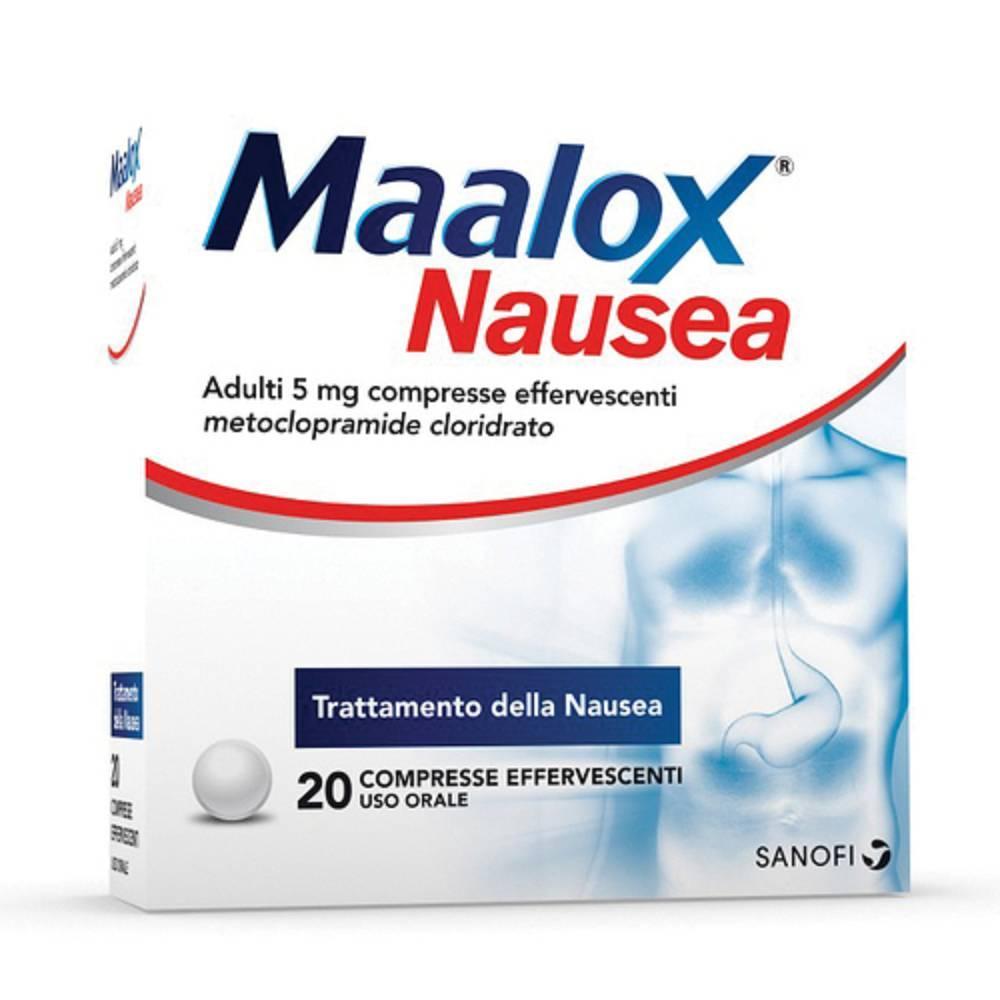maalox maalox nausea 20 compresse effervescente 5mg - foto 1