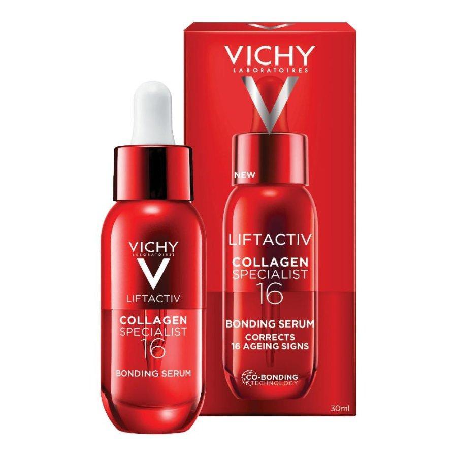 vichy vichy liftactiv collagen specialist 16, siero viso, per tutti i tipi di pelle, pelle migliorata e segni dell'invecchiamento ridotti, con tecnologia co-bonding di vichy, 30 ml - foto 1