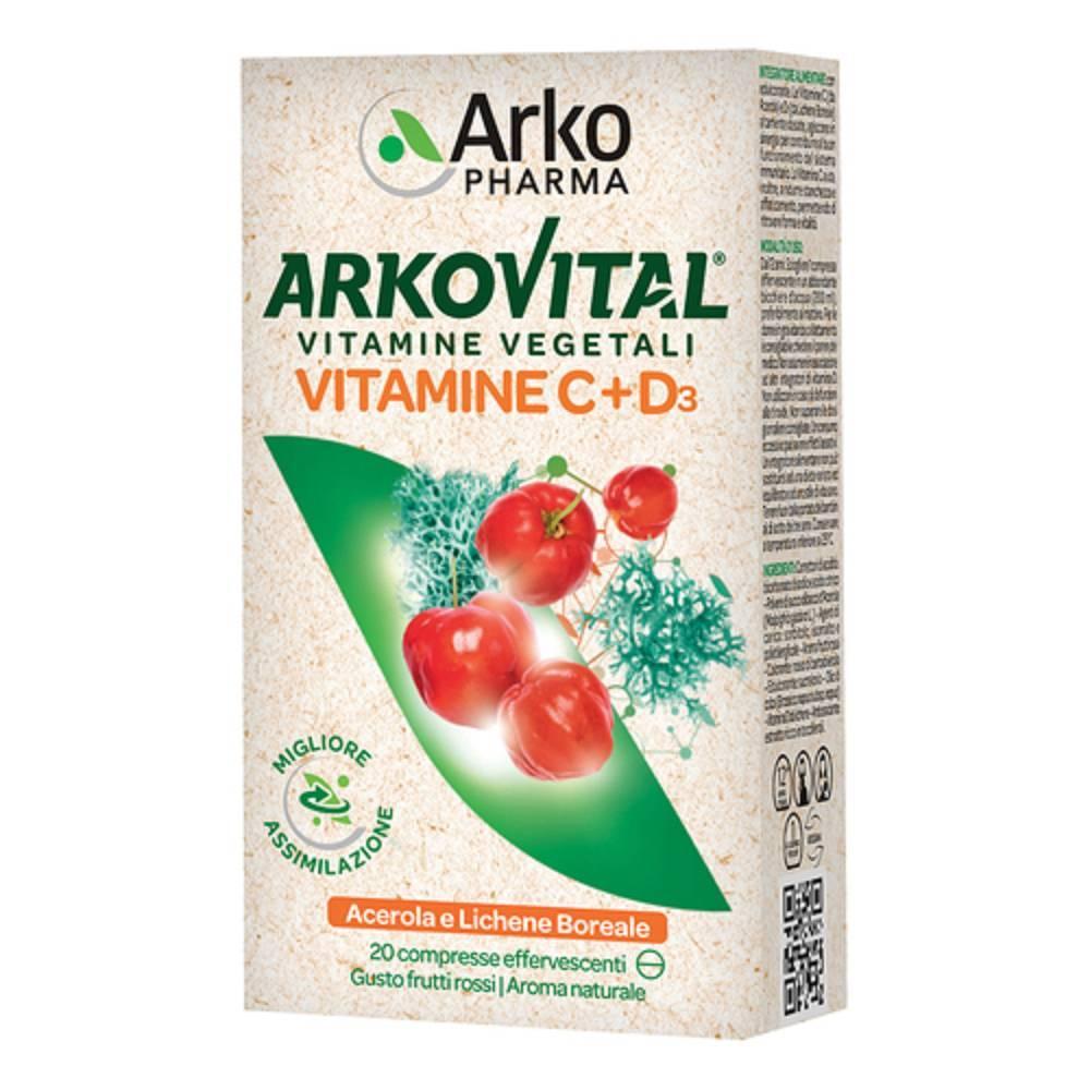 arkofarm arkovital vitamine c+d3 20 compresse - foto 1