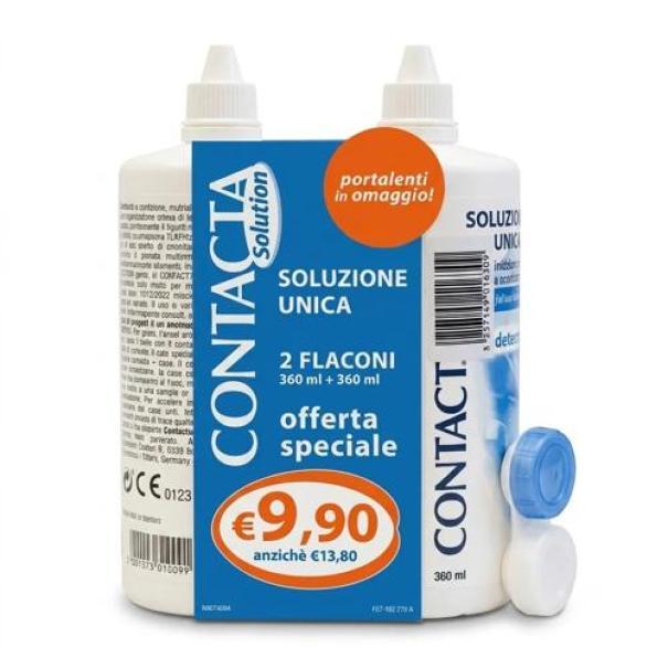 contacta contacta soluzione 2x360ml+portalenti - foto 1 contacta contacta soluzione 2x360ml+portalenti - foto 1